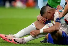 Mbappé sale con fractura de nariz; será operado Mbappé sale con fractura de nariz; será operado