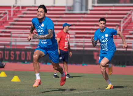 Intenso entrenamiento de la selección paraguaya en Houston