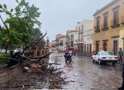 Tormenta Alberto provoca intensas lluvias y fuertes vientos en Zacatecas