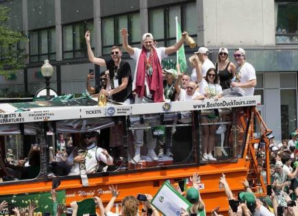 Celebración del campeonato de los Celtics en Boston