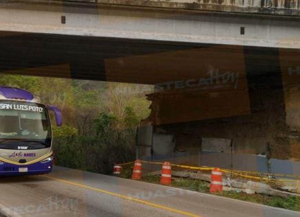 Realizan cierre parcial en autopista Valles-Rayón por daños en puente