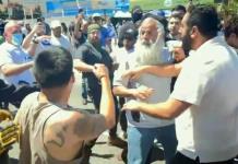 Conflicto entre manifestantes propalestinos y judíos en Los Ángeles Conflicto entre manifestantes propalestinos y judíos en Los Ángeles