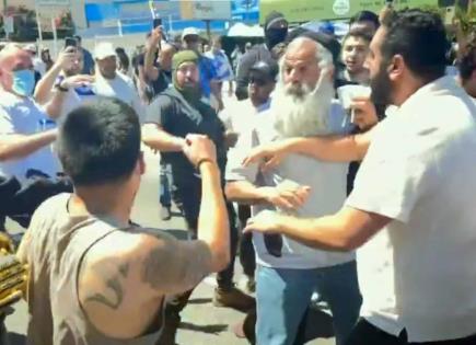 Conflicto entre manifestantes propalestinos y judíos en Los Ángeles
