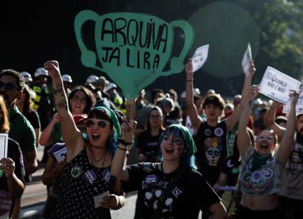 Manifestación en Sao Paulo a favor del derecho al aborto