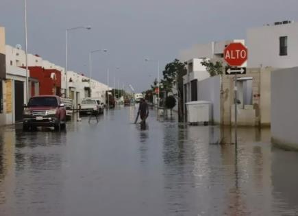 Impacto de la intensa lluvia en Mérida