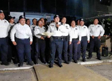Policías de Campeche concluyen protesta y piden reinstalación