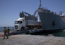 Retiro Temporal del Muelle de Ayuda Humanitaria en Gaza