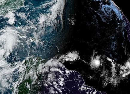 Formación de huracán en la cuenca atlántica