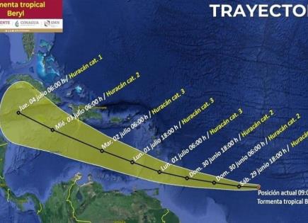 Alerta: Beryl se intensifica en el Atlántico