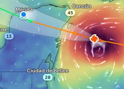 Alerta Roja en Yucatán por Huracán Beryl