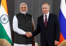 Visita de Modi a Rusia y reunión con Putin