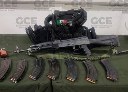 Armas decomisadas, con historial delictivo
