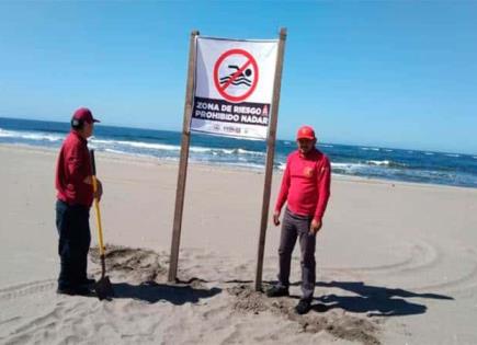 Cierre de Playas en Guasave por Oleaje Fuerte