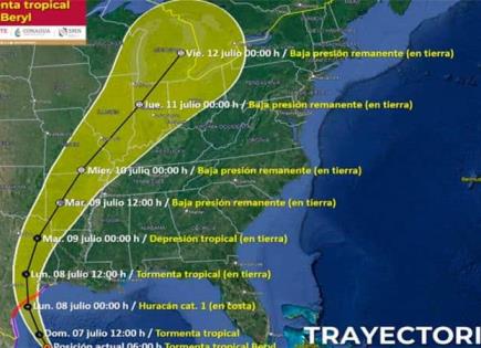 Alerta por huracán Beryl en Texas