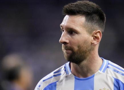 Partido de semifinales de la Copa América: Lionel Messi en acción