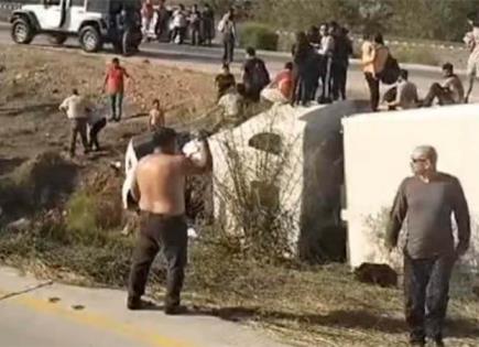 Accidente con migrantes en la carretera M&eacute;xico-Nogales