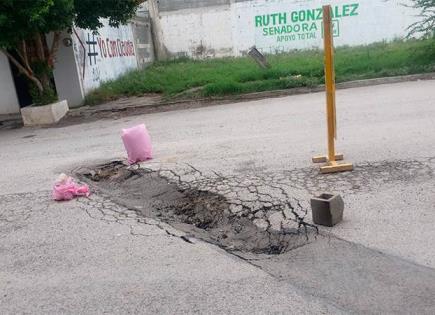 Se hunde calle San Francisco