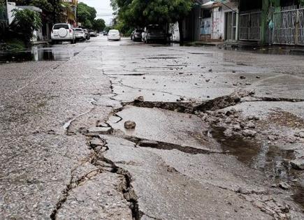 Se hunden más calles, por la humedad