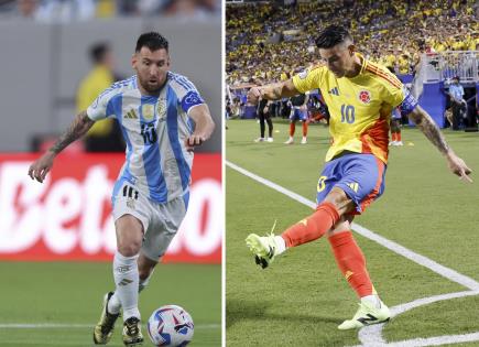 Decisión final: Lionel Messi y James Rodríguez en la cancha