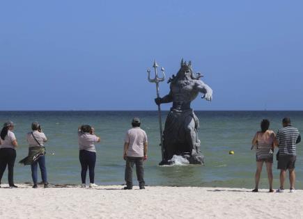 Problemas con la estatua de Poseidón en México