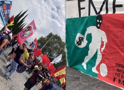 Manifestación de barras bravas de la Liga de Expansión MX