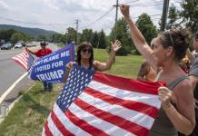 Apoyo a Donald Trump en Bedminster luego del atentado en Estados Unidos