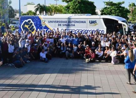 Manifestación de universitarios en México