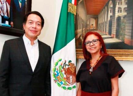 Mario Delgado se reúne con Leticia Ramírez Amaya