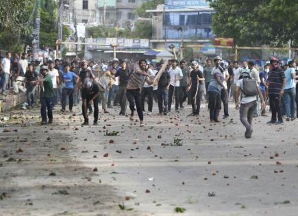 Protestas estudiantiles y cierre de universidades en Bangladesh