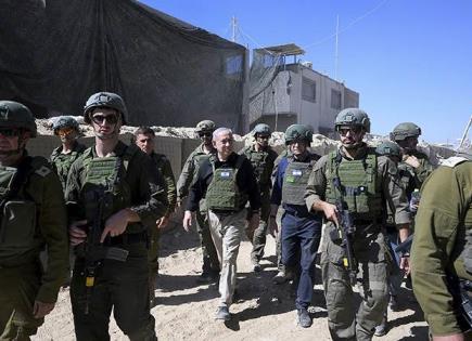 Netanyahu visita a tropas en Gaza