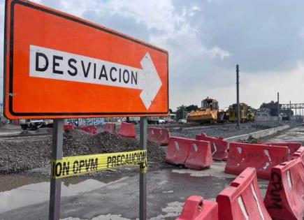Avances y cierre vial del Tren Suburbano en Tultitlán