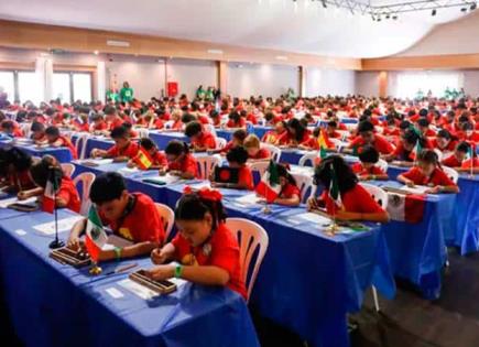 Niños mexicanos triunfan en justa mundial de cálculo