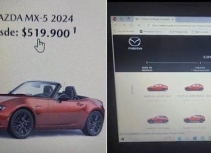 Joven intenta comprar un Mazda a 520 pesos y se hace viral
