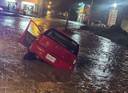 Inundaciones en Matehuala por lluvias