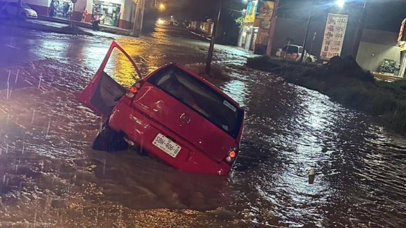 Inundaciones en Matehuala por lluvias