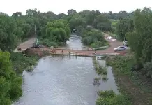 Chocan San Luis y Soledad por desfogue de excedentes sobre R&iacute;o Santiago