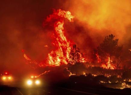 Gran incendio en California y oeste de EEUU