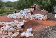 Refuerzan bordos a un costado de R&iacute;o Santiago ante riesgo en Palma de la Cruz