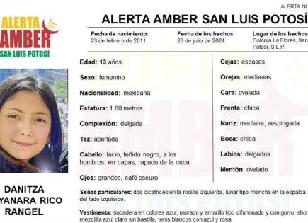 Activan Alerta Amber para localizar a jovencita de 13 años