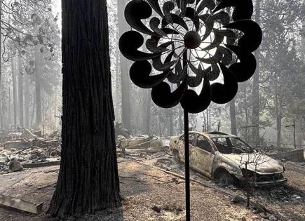 Clima ayuda a combatir incendio en California