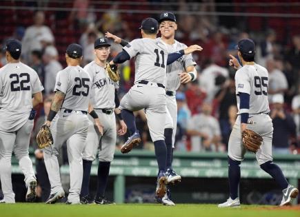 Triunfo contundente de los Yankees sobre los Medias Rojas en la serie