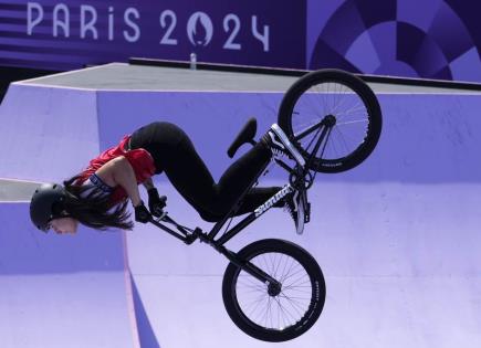 Hannah Roberts brilla en la competencia de BMX estilo libre en París