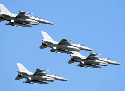 Llegada de aviones F-16 a Ucrania