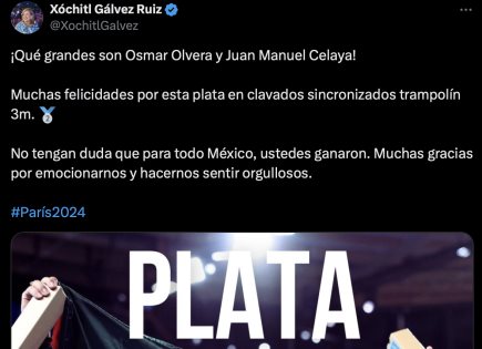 Políticos celebran plata de Olvera y Celaya en París 2024