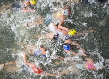 Retiro del equipo belga del triatlón mixto en París