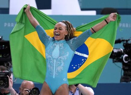 Rebeca Andrade hace historia al vencer a Simone Biles