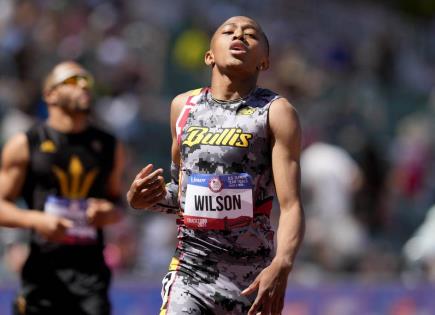 Quincy Wilson, velocista estadounidense de 16 años, correría los relevos 4x400