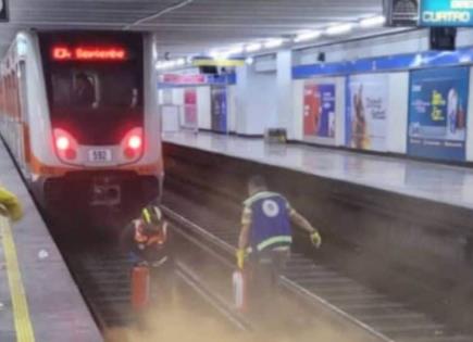 Persona se arroja a las vías del metro