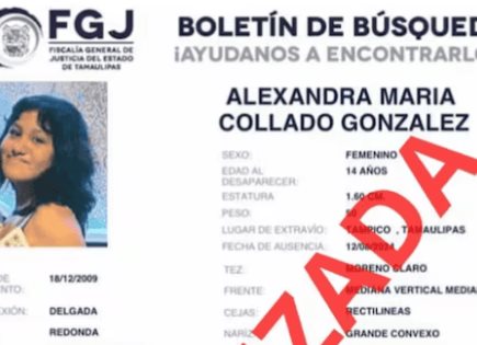 Hallazgo de joven desaparecida en Tamaulipas