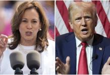 Comparativa de liderazgo entre Kamala Harris y Donald Trump en encuesta